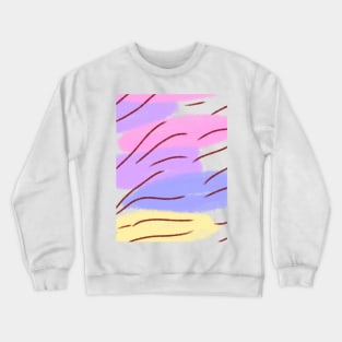 Pink purple watercolor abstract art Crewneck Sweatshirt